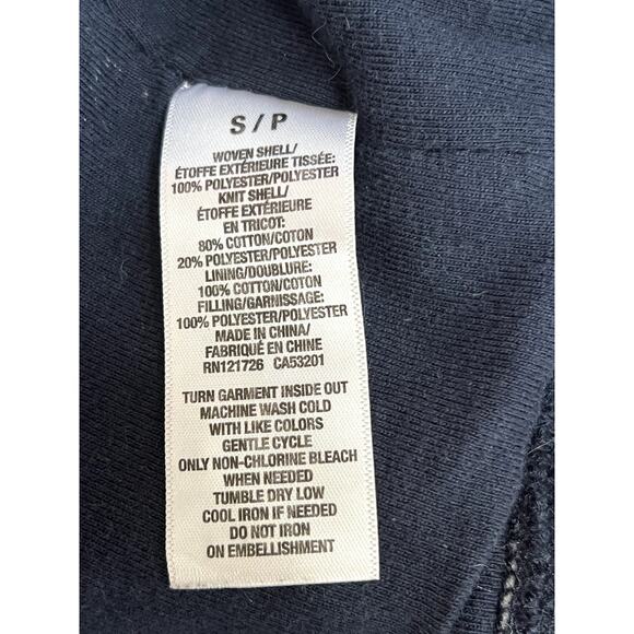 Aeropostale Navy Blue & Maroon Button Up Woven Quilted Vest w/ Pockets Size S/P - Picture 5 of 6